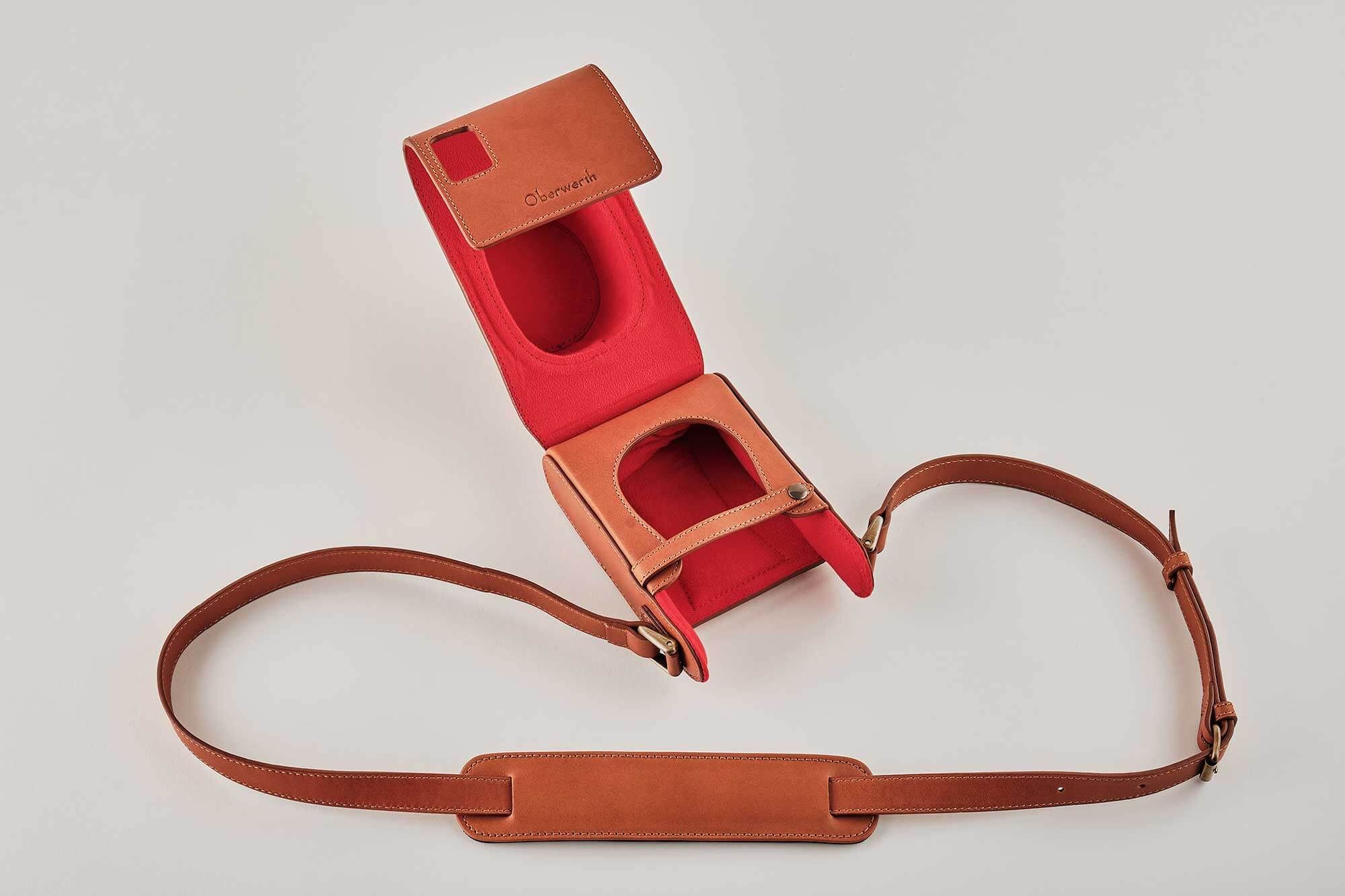 Crossbody Holster für Leica M und Q hellbraun !Messeware!