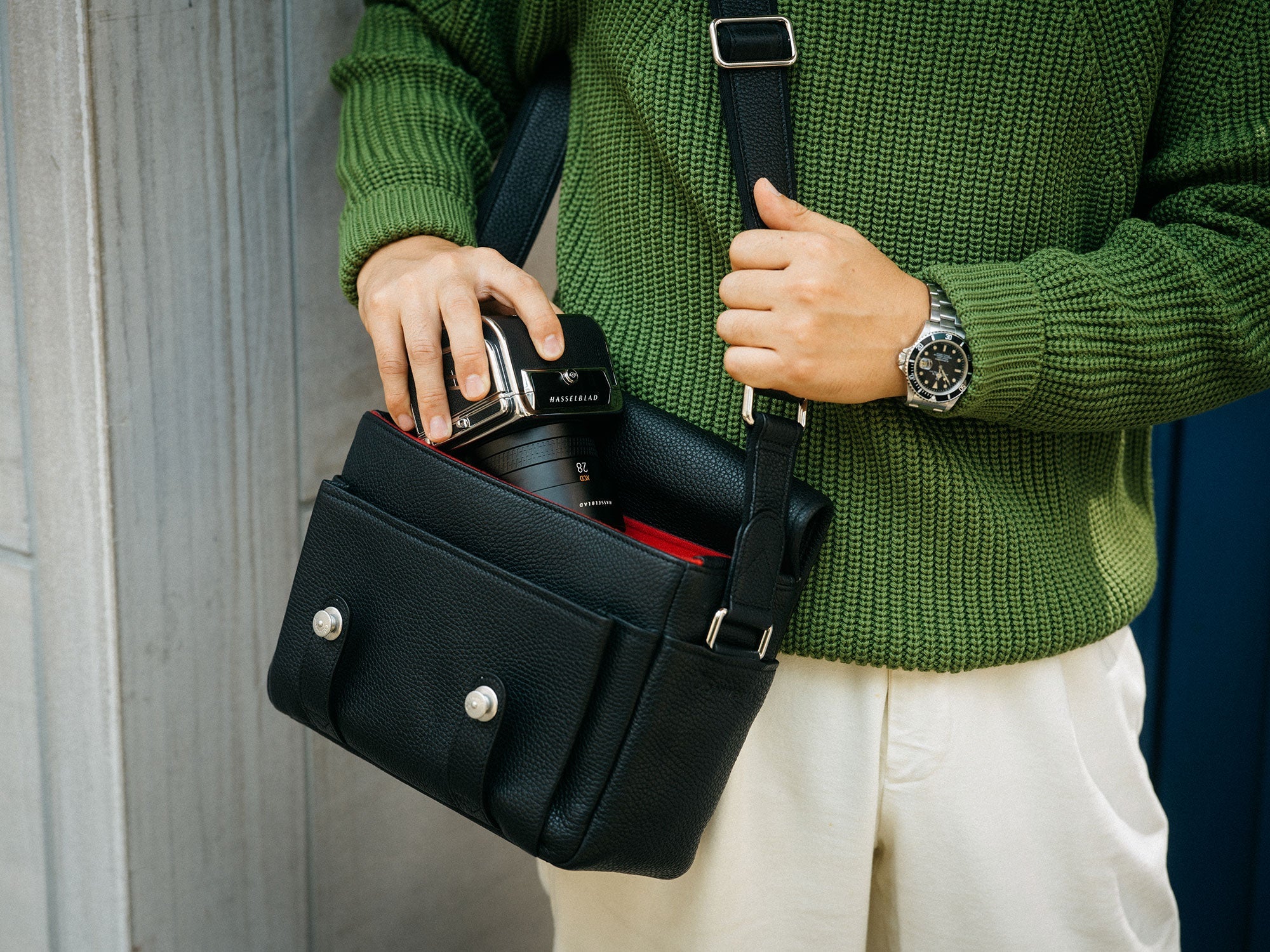 Full-grain leather