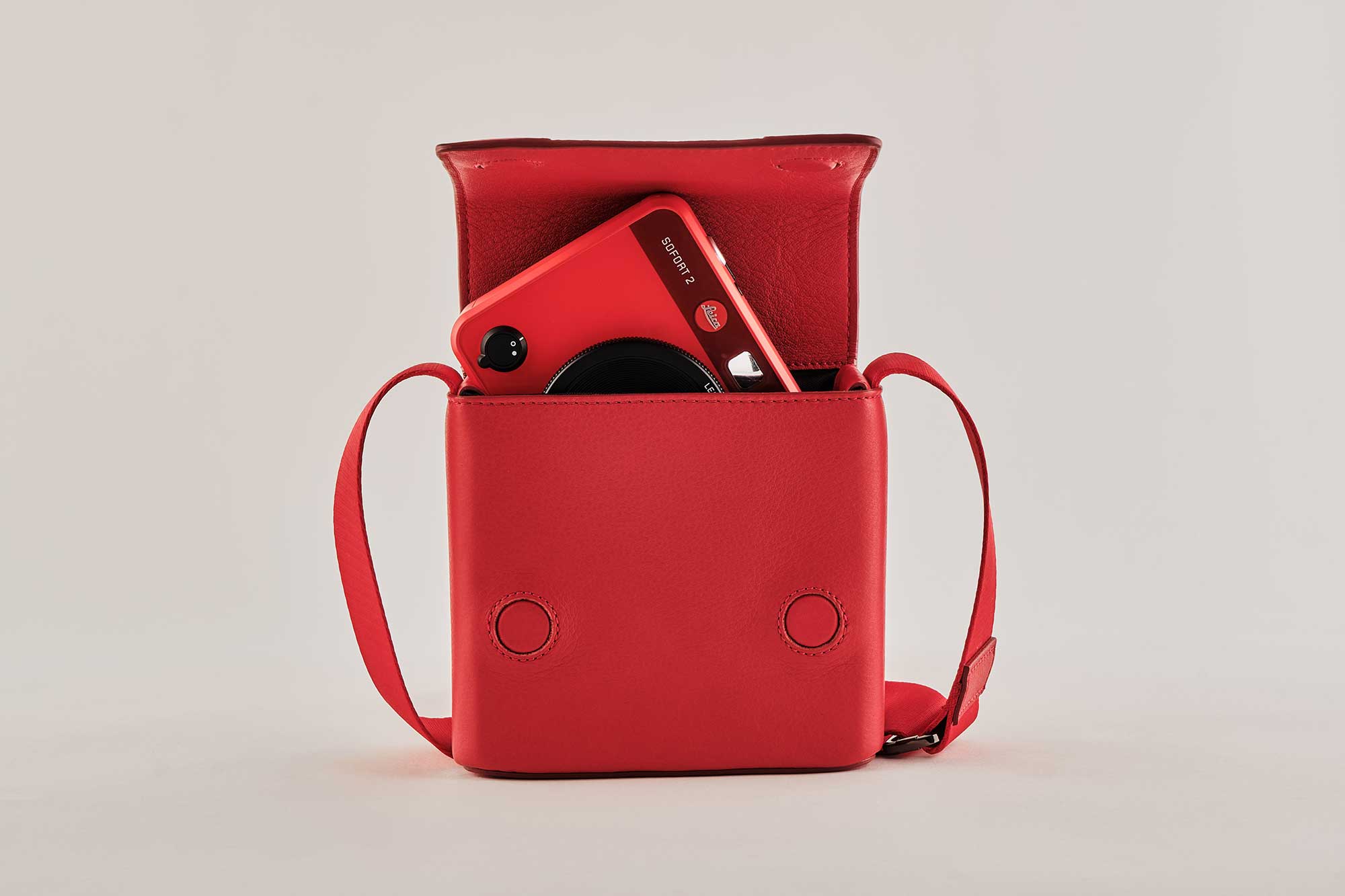 Kameratasche Micro Bag - Leica Sofort 2 Tasche feuerrot !Messeware!