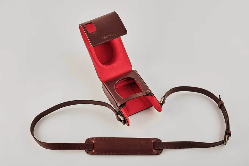 Crossbody Holster for Leica M and Q dark brown !Trade Fair Good!