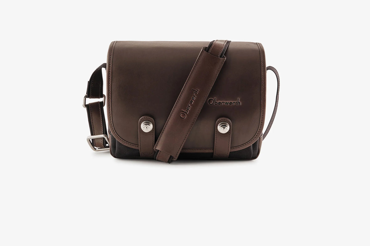 Camera bag Freiburg black/dark brown !Trade fair goods!