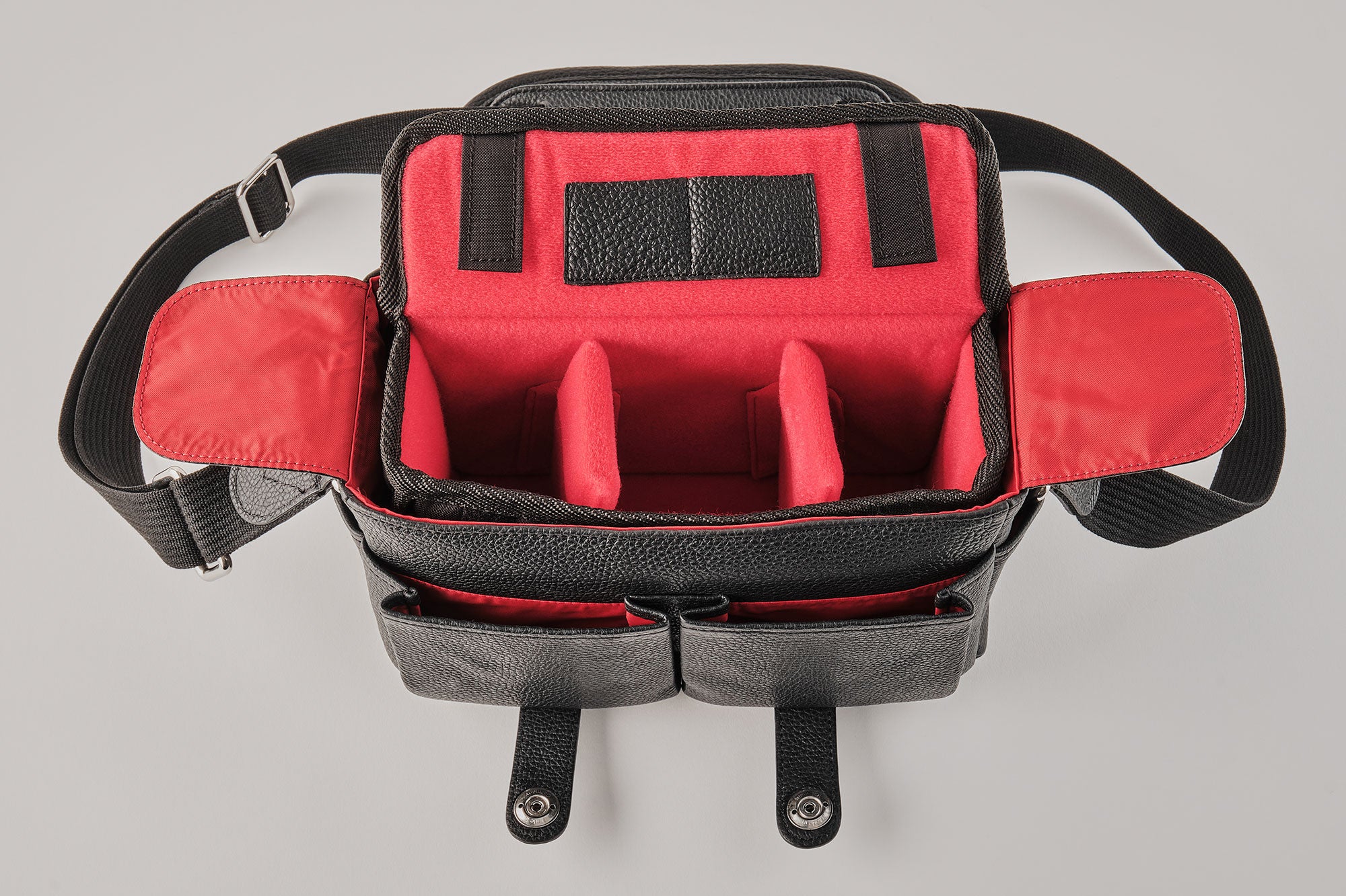 Camera bag Harry & Sally black / red lining !Trade Fair Good!