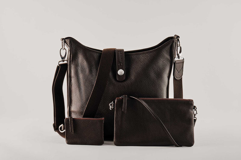 Damen- und Fotohandtasche KATE silberne Beschläge