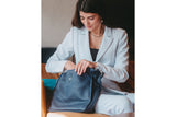 Damen- und Fotohandtasche KATE silberne Beschläge