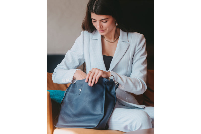 Damen- und Fotohandtasche KATE silberne Beschläge !Messeware!