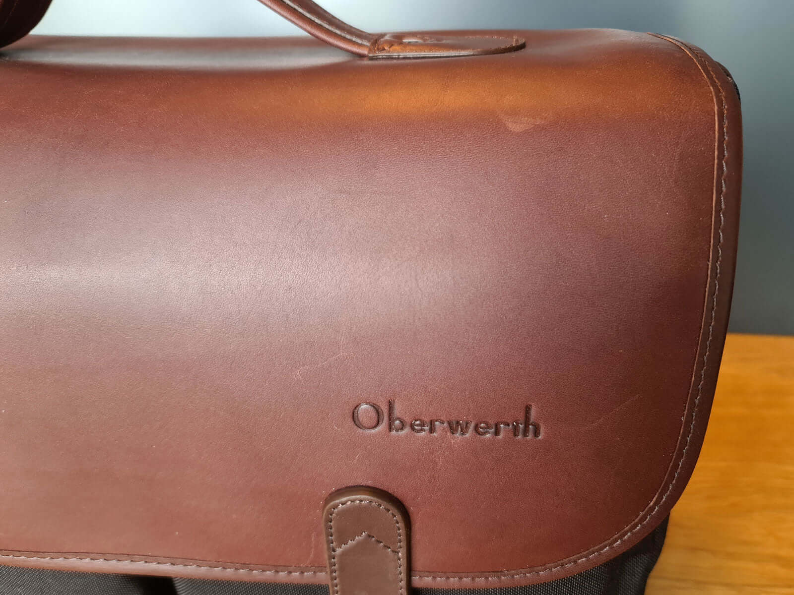 Oberwerth Kameratasche Kameratasche München schwarz/dunkelbraun !Messeware!